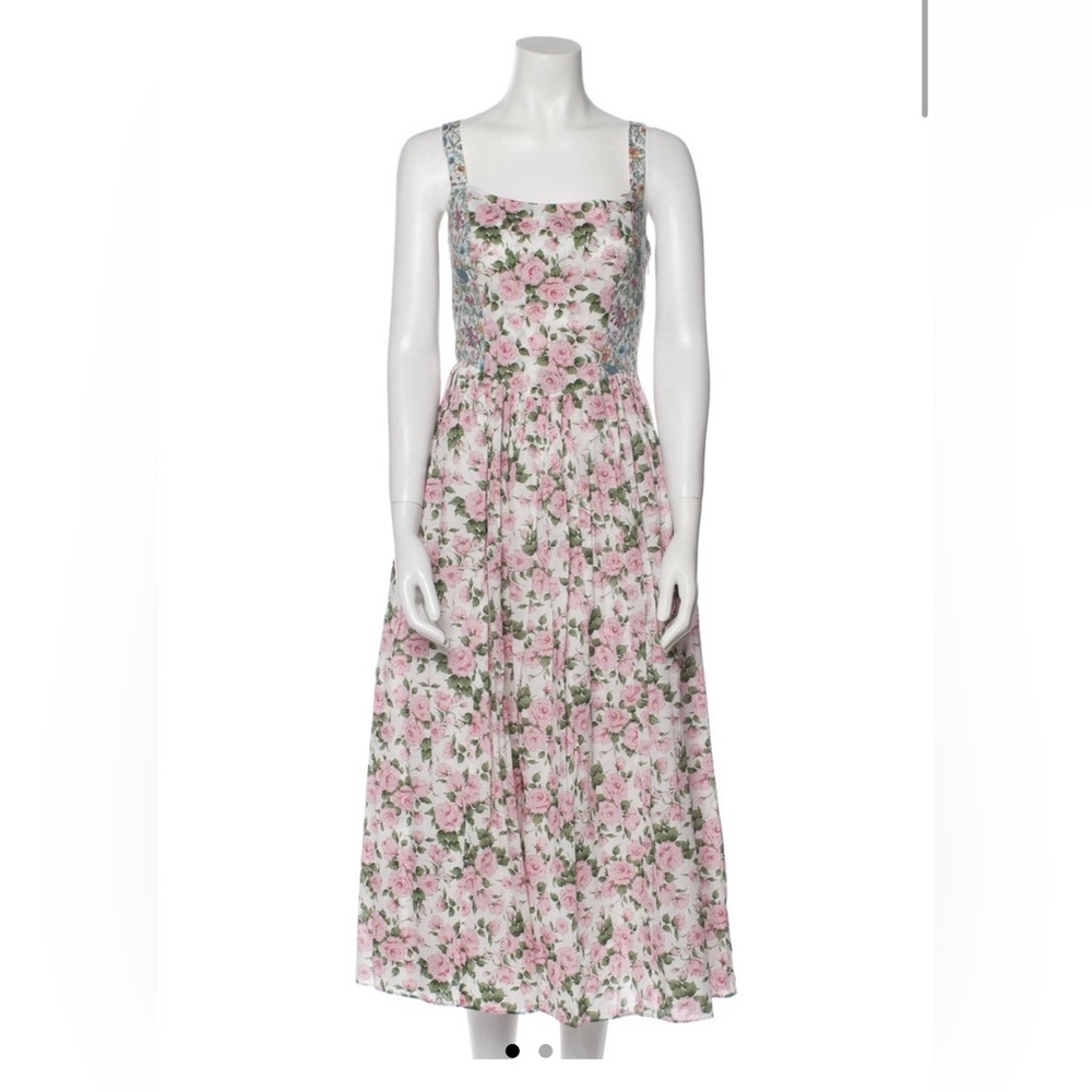Loveshackfancy floral print dress m 6